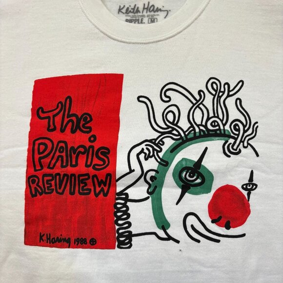 Keith Haring The Paris Review 1988 Art Crewneck Sweater M - Picture 2 of 4